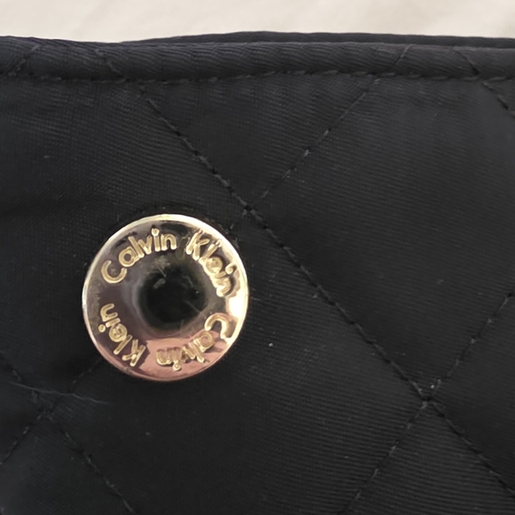 Calvin Klein Black Quilted Nylon On The Outside Tote Bag - Picture 4 of 13